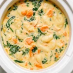 Crockpot Chicken Gnocchi Soup in a Bowl - Comfort Food