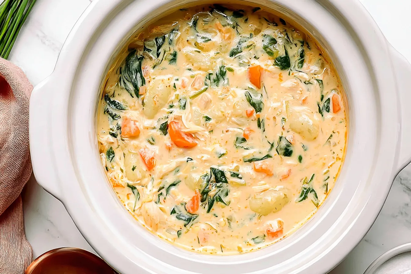 Crockpot Chicken Gnocchi Soup 