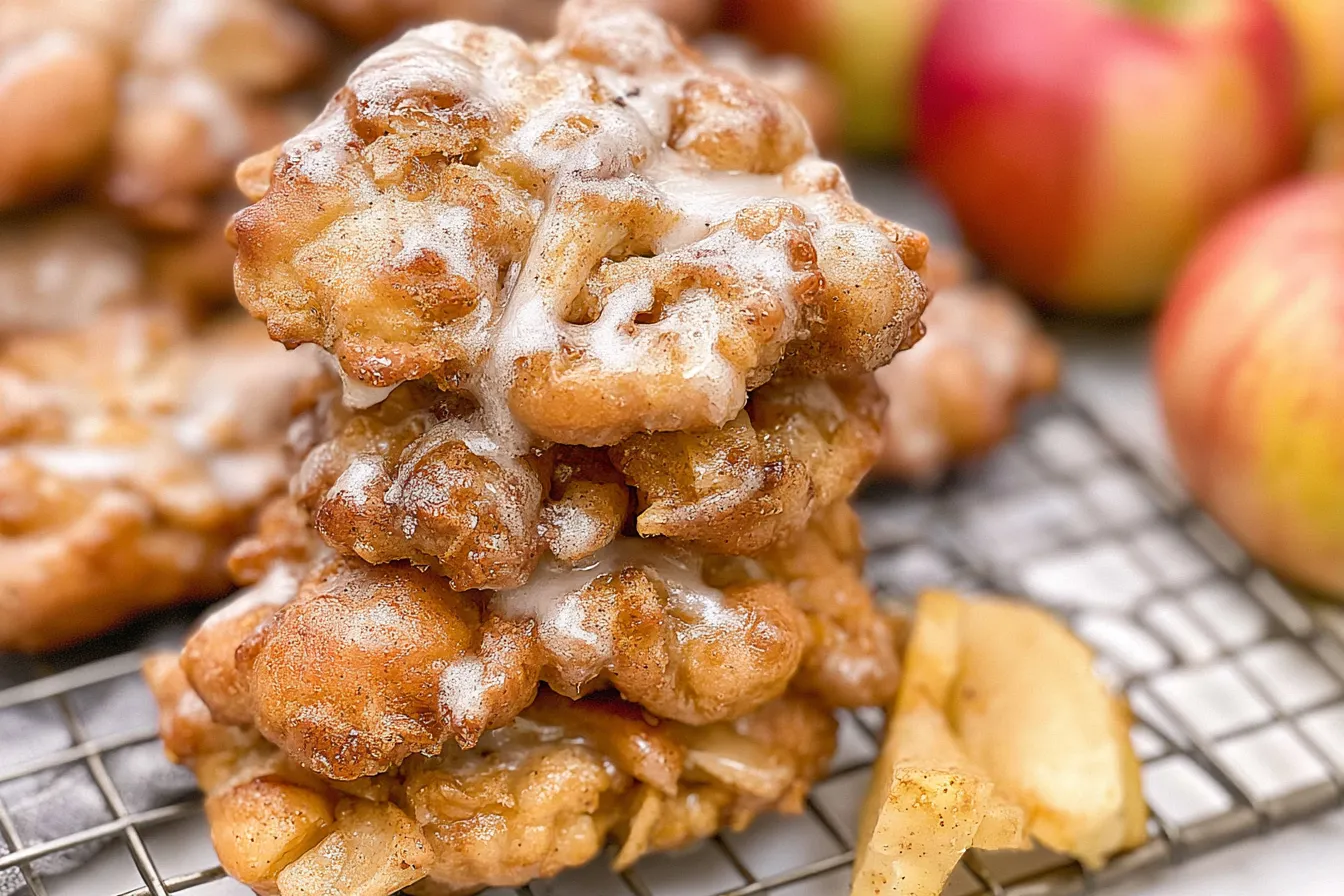 Easy Air Fryer Apple Fritters Ready to Serve - Gluten-Free