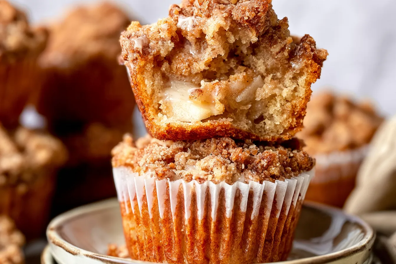 Easy Apple Crumble Muffins Fresh Out of the Oven