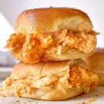 Easy Buffalo Chicken Sliders Ready to Serve