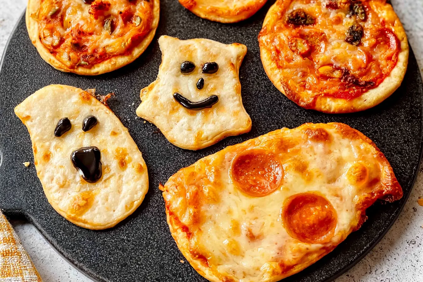 Easy Peasy Mini Halloween Pizza: Spooky Delights