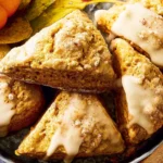 Easy Pumpkin Scones on a Plate