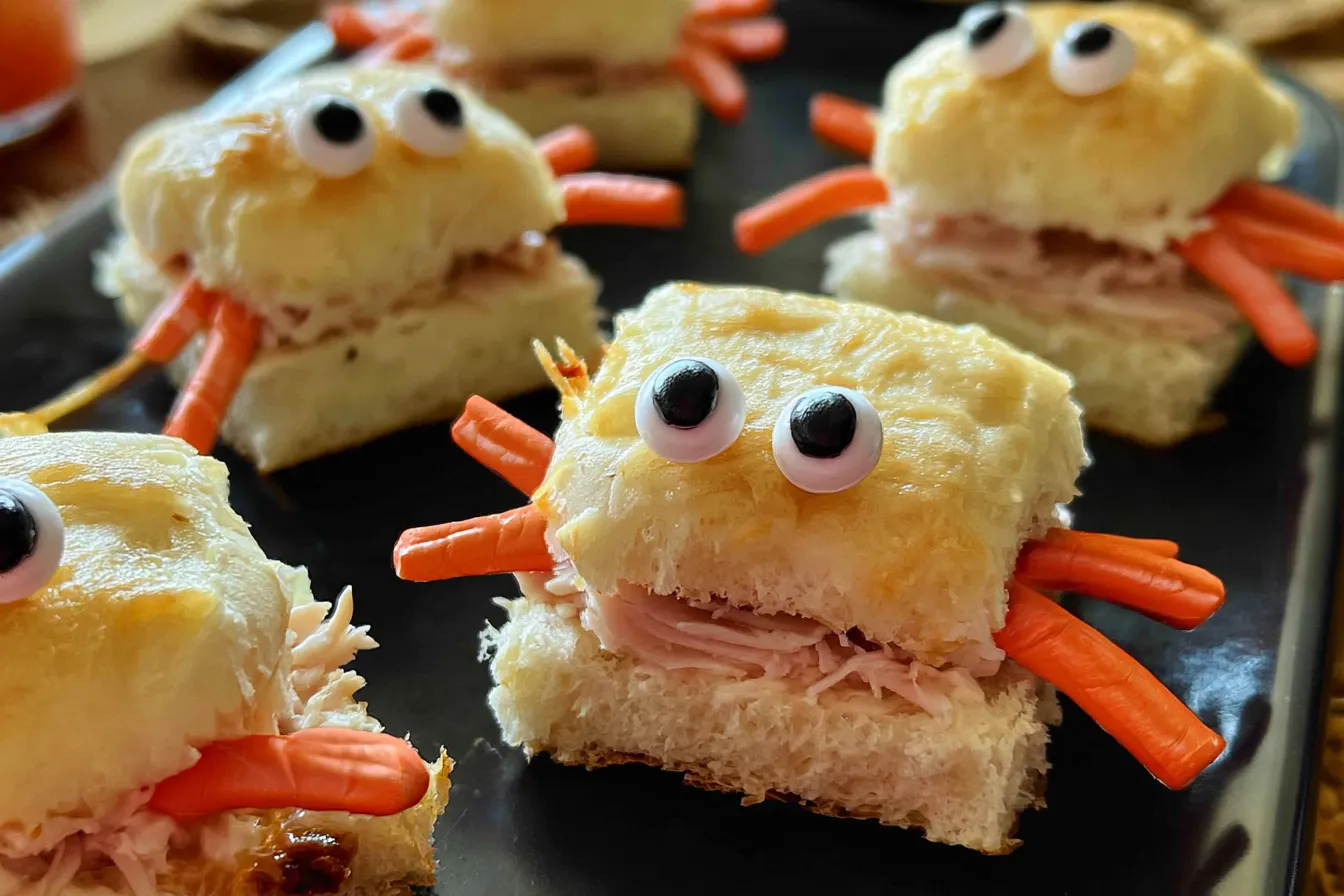 Halloween Turkey and Cream Cheese Spider Sandwiches Delight 4 Halloween Turkey and Cream Cheese Spider Sandwiches