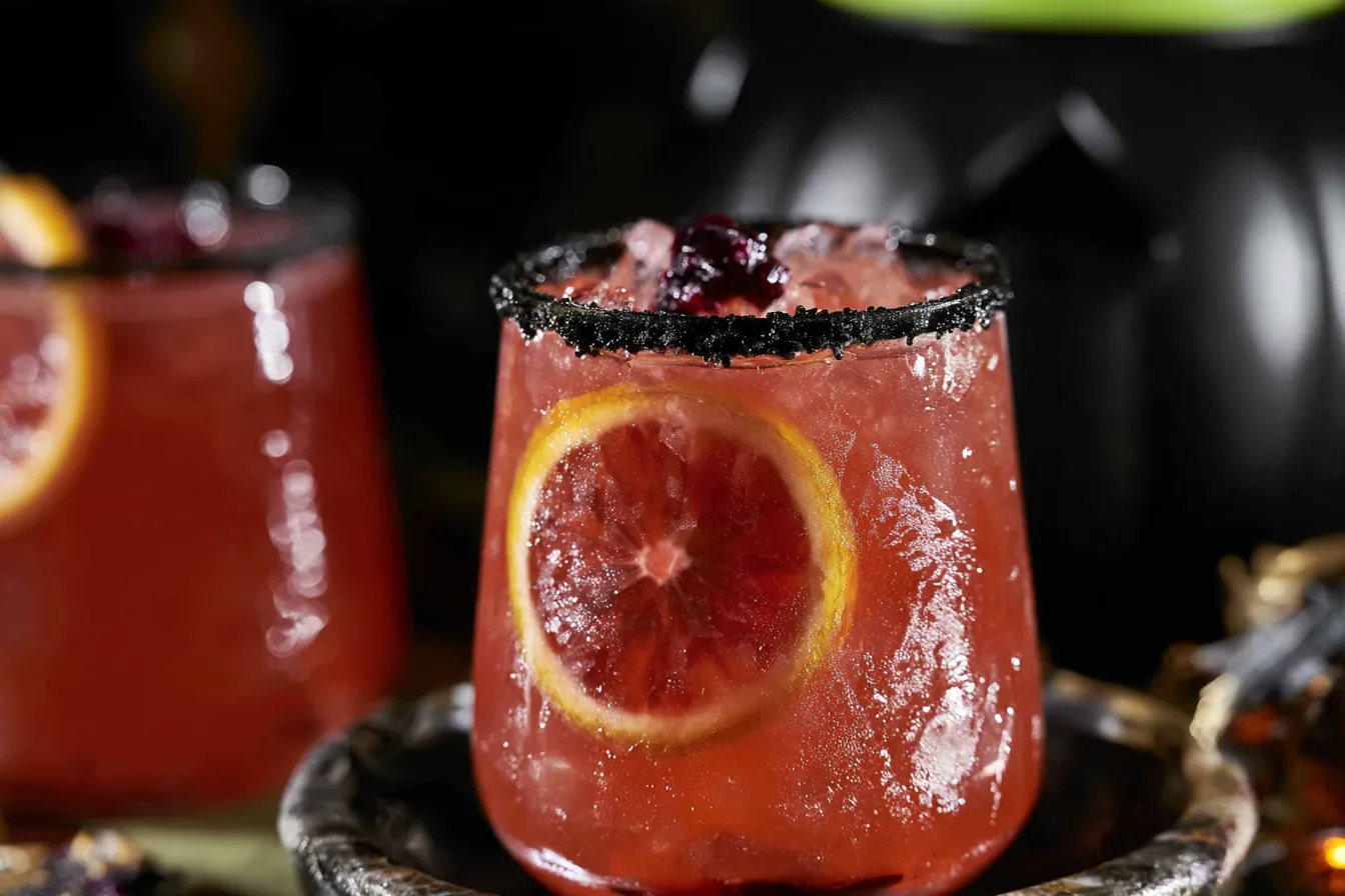 Hocus Pocus Non-Alcoholic Halloween Punch in a Cauldron