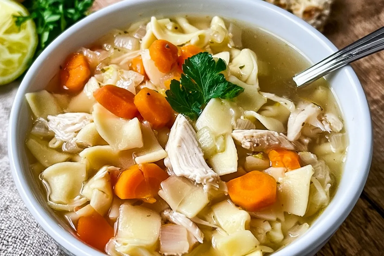 Homemade Crockpot Chicken Noodle Soup 