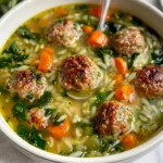 Delicious Italian Wedding Soup in a Bowl