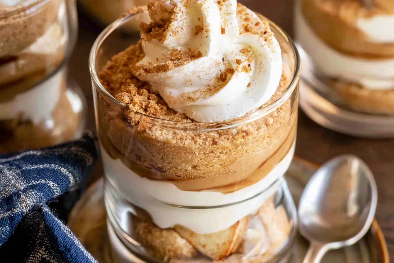 No-Bake Apple Cheesecake Parfaits Ready to Serve
