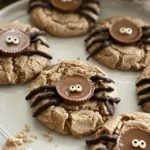Peanut Butter Cup Spider Cookies - Spooky Halloween Treats