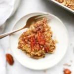 Pecan Pie Baked Oatmeal in a Cozy Breakfast Setting