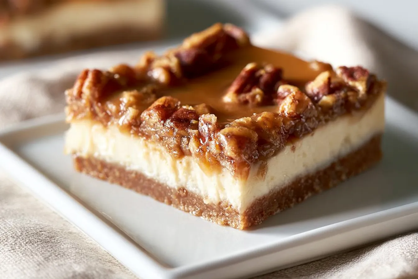 Pecan Pie Cheesecake Slice