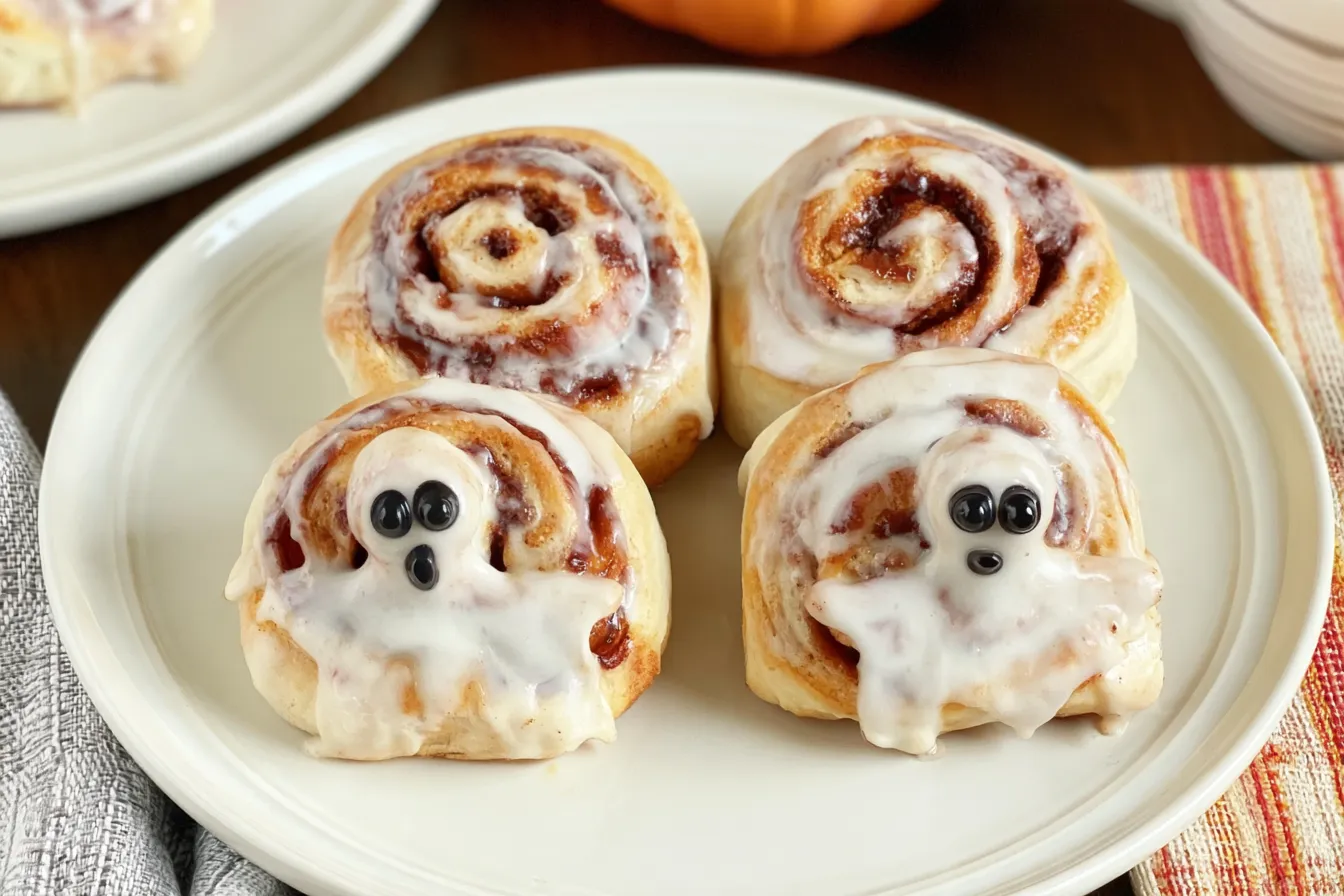 Pillsbury Halloween Ghost Cinnamon Rolls Fresh out of the Oven