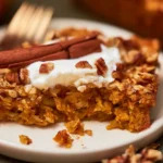 Pumpkin Baked Oatmeal Freshly Served