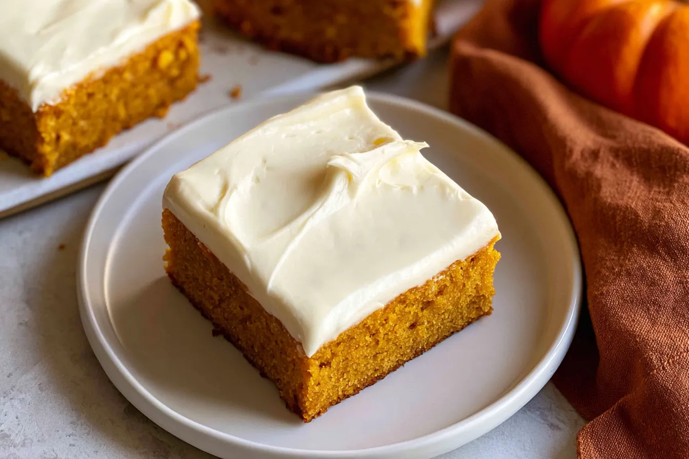 Delicious Pumpkin Bars with Cream Cheese Frosting