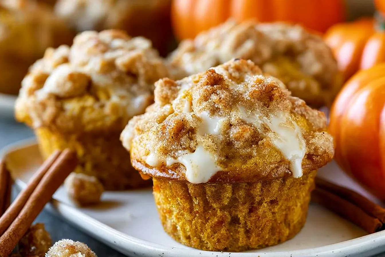 Delicious Pumpkin Muffins with Brown Sugar Streusel