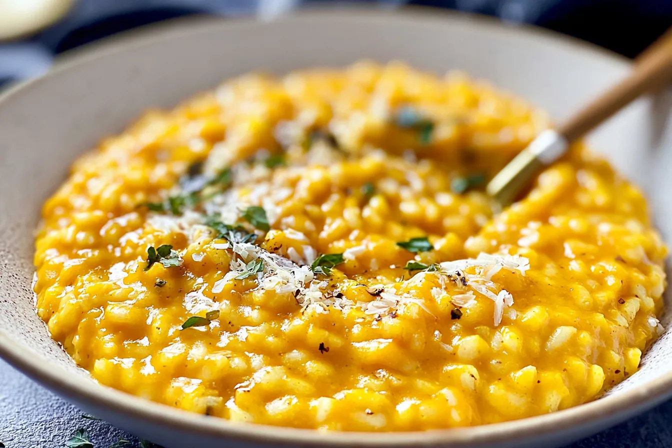 Delicious Pumpkin Risotto in a Bowl