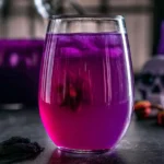 Colorful Purple People Eater Halloween Punch in a Glass