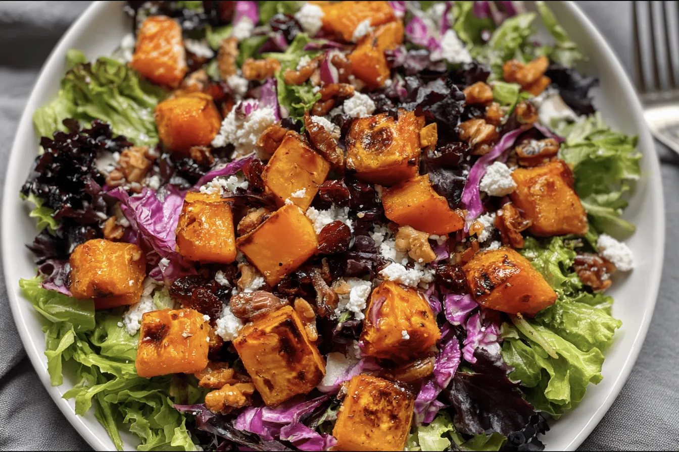 Colorful Roasted Butternut Squash Salad