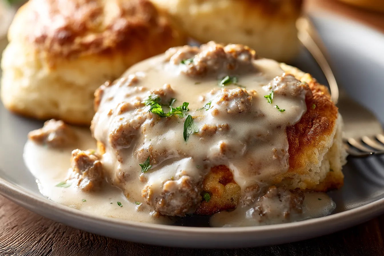 Sausage Gravy and Biscuits 
