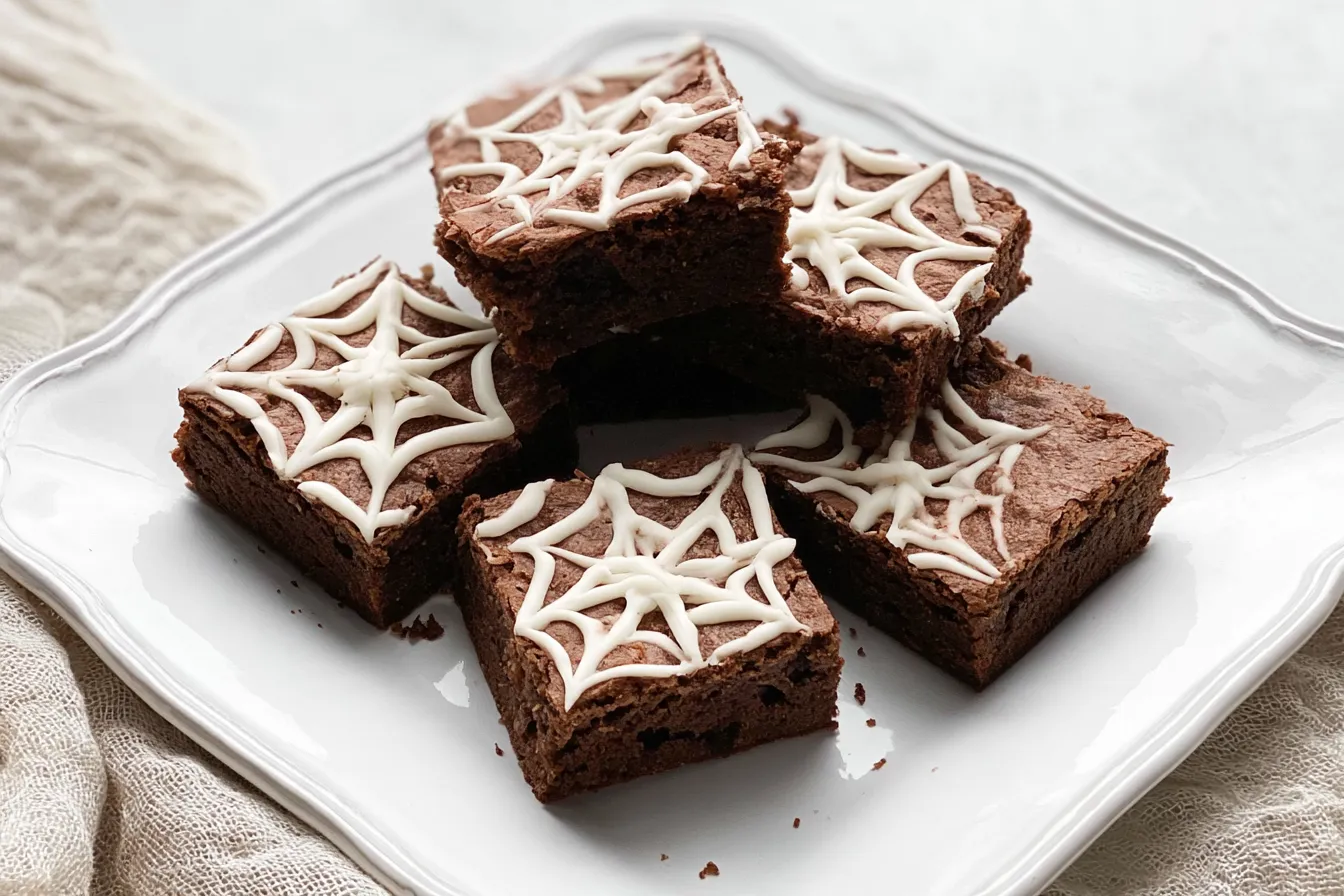 Spider Web Halloween Brownies: Spooktacular Treats to Enjoy! 4 Spider Web Halloween Brownies