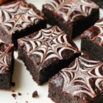 Spiderweb Brownies on a spooky platter