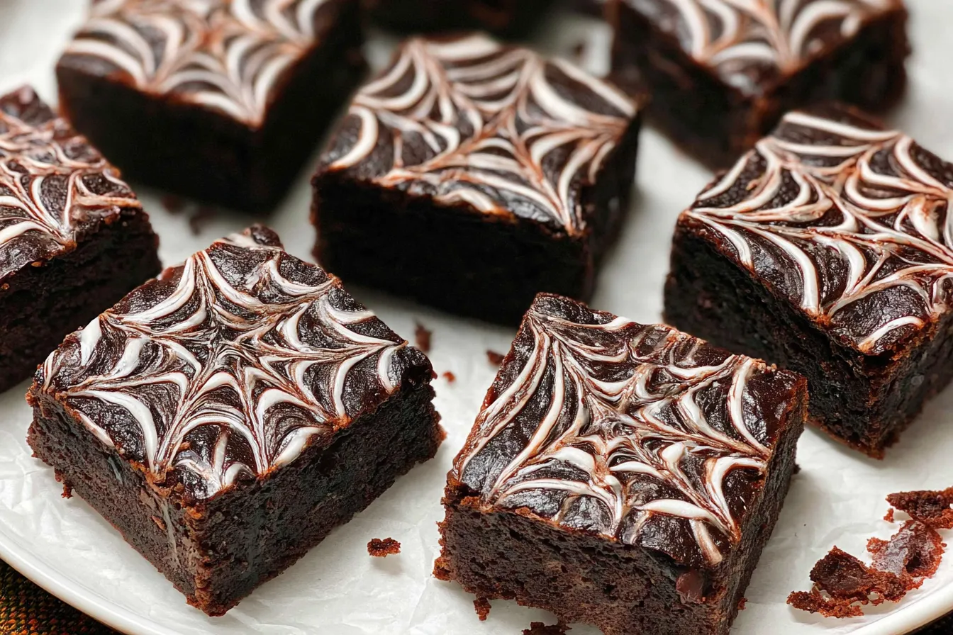 Spiderweb Brownies 