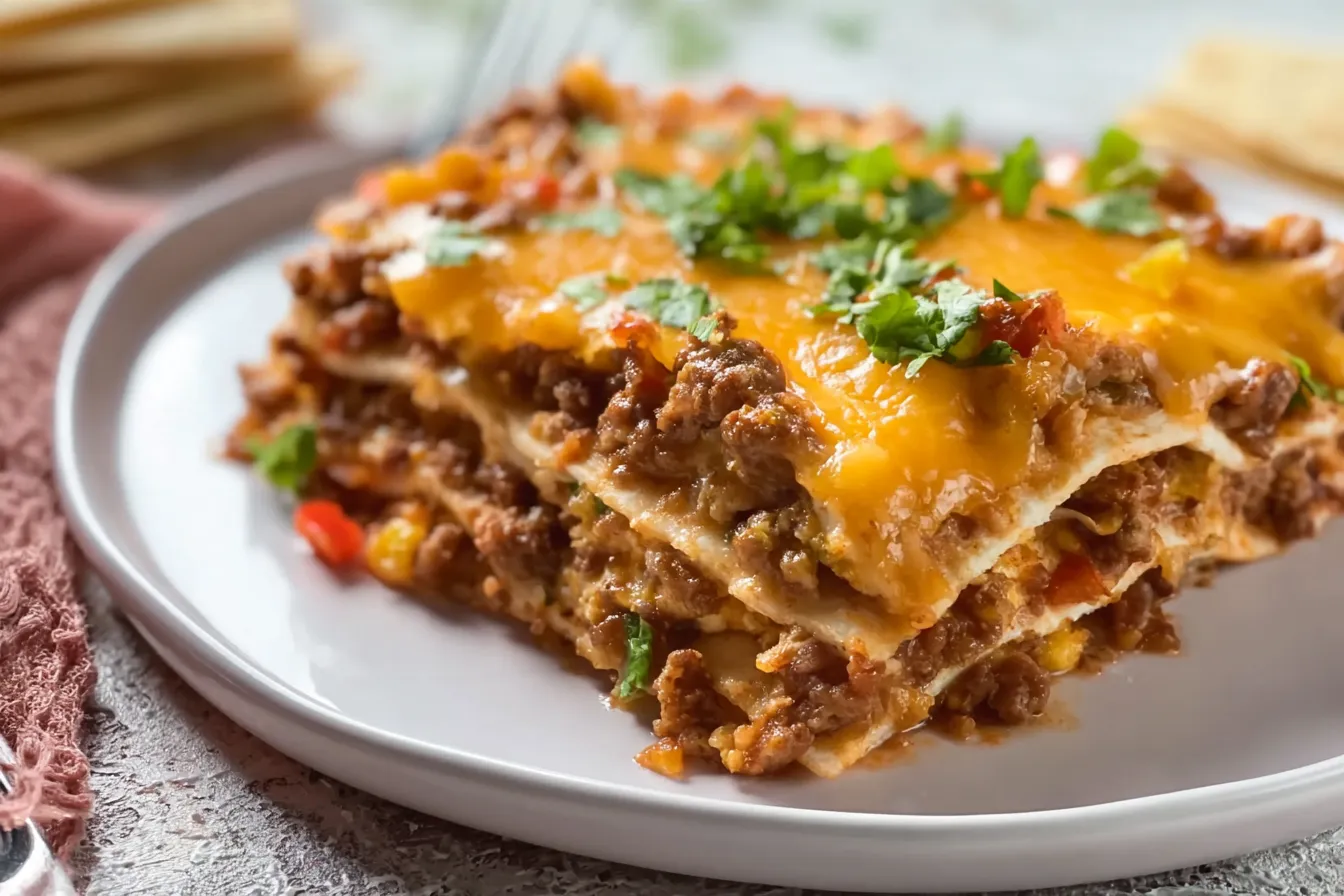 Delicious Taco Casserole With Tortillas