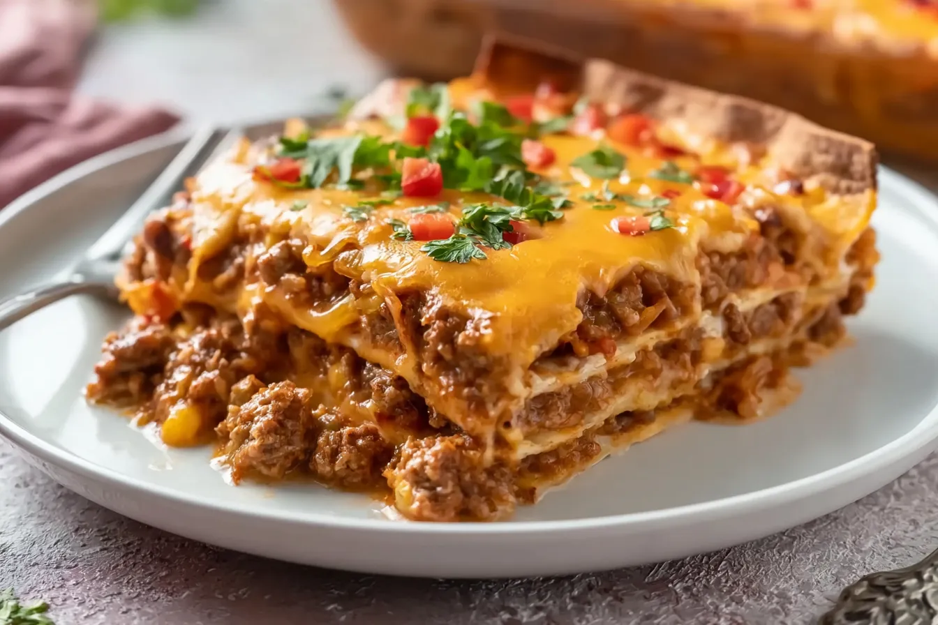 Taco Casserole With Tortillas 