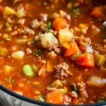 Vegetable Beef Soup: Comfort in Every Spoonful 5 A Bowl of Vegetable Beef Soup Ready to Enjoy
