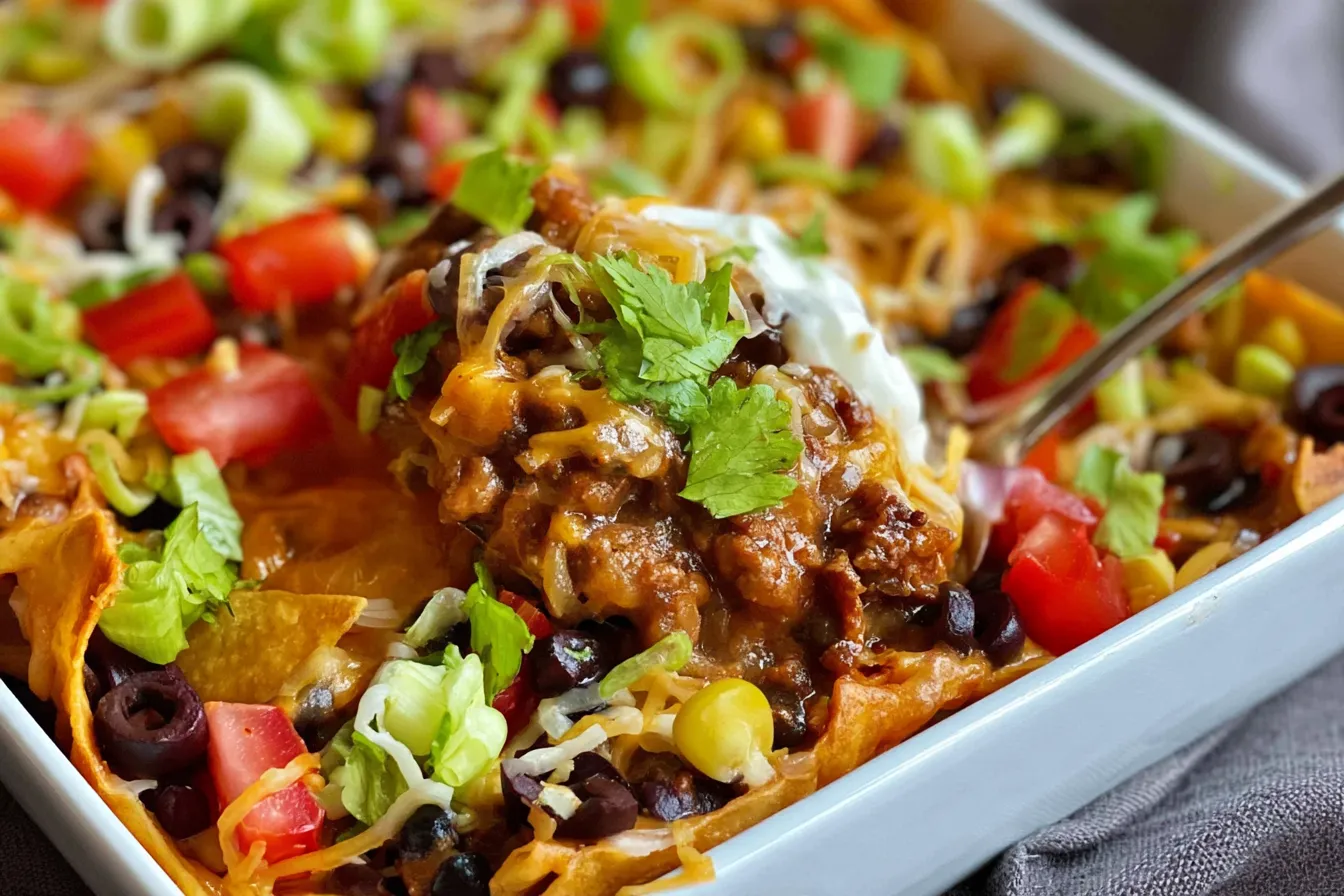 Walking Taco Casserole: A Fiesta of Flavors in Every Bite 